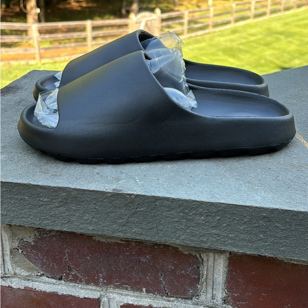 Black Slide Sandals